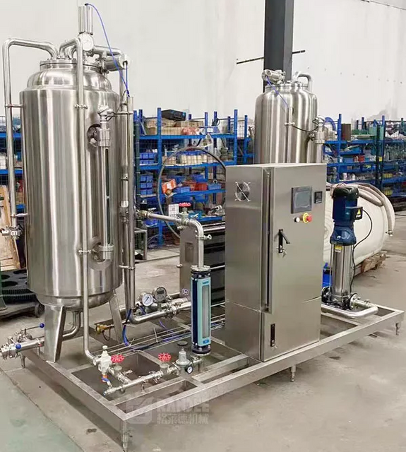 Small Automatic Carbonation Carbonator Tank / Industrial CO2 Soft Drink Mixer for Sparkling Water and Cola